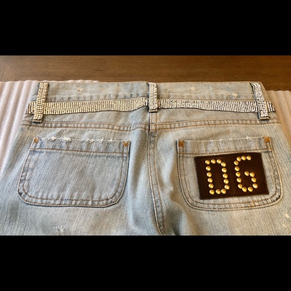 DOLCE & GABBANA CRYSTAL JEANS $475 NEW 38 - Picture 6 of 14